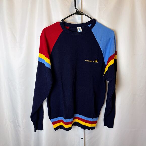 Le Coq Sportif Other - VTG Le Coq Sportif Colorblock Crewneck Sweater Made in UK 40” US M Retro Stripe